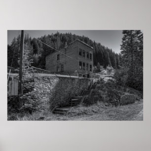 PÓSTER BURKE IDAHO - PUEBLO FANTASMA DE LA EXPLOTACIÓN