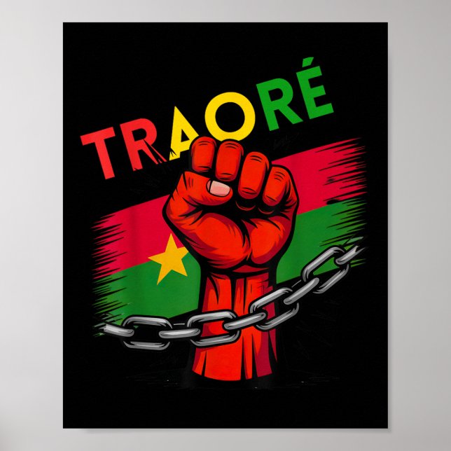 Póster Burkina Faso Ibrahim Traoré Shirt Thomas Sankara T (Frente)