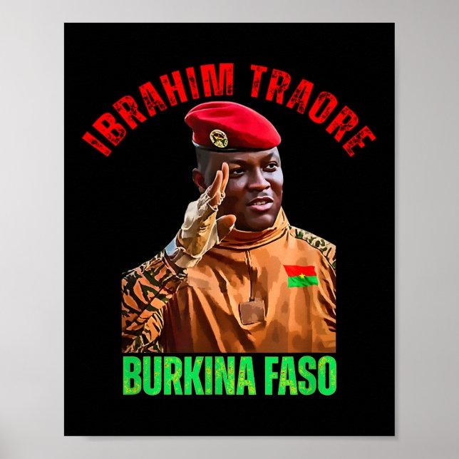 Póster Burkina Faso: Ibrahim Traoré Thomas Sankara (Frente)