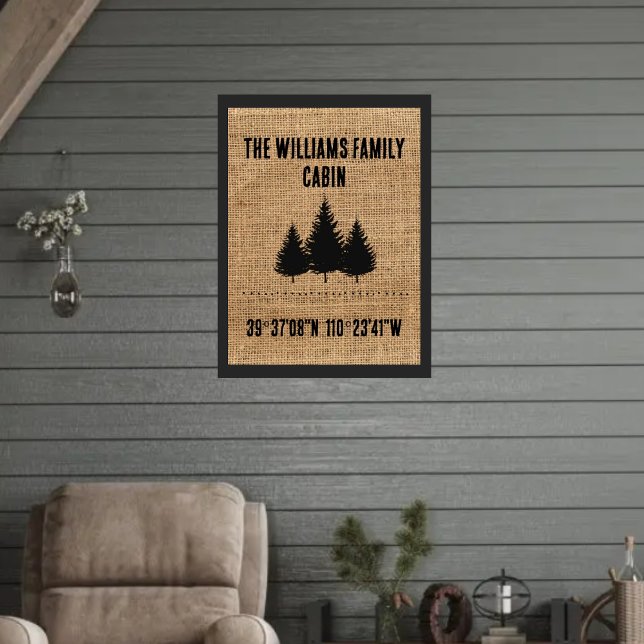 Póster Burlap poster familiar personalizado (Subido por el creador)