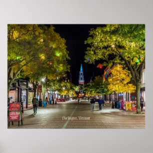 Póster Burlington, fotografía del paisaje urbano de Vermo