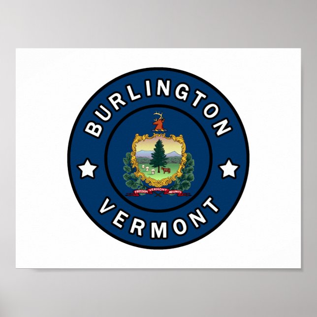 Póster Burlington Vermont (Frente)