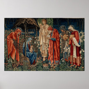 Póster Burne-Jones - Adoración de los Magos
