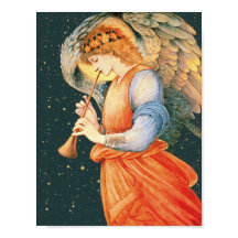 Burne-Jones Angel tocando el emblemático Cardstock