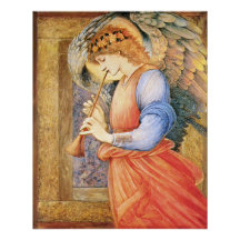 Burne-Jones Angel tocando la bandera CC1152 más gr