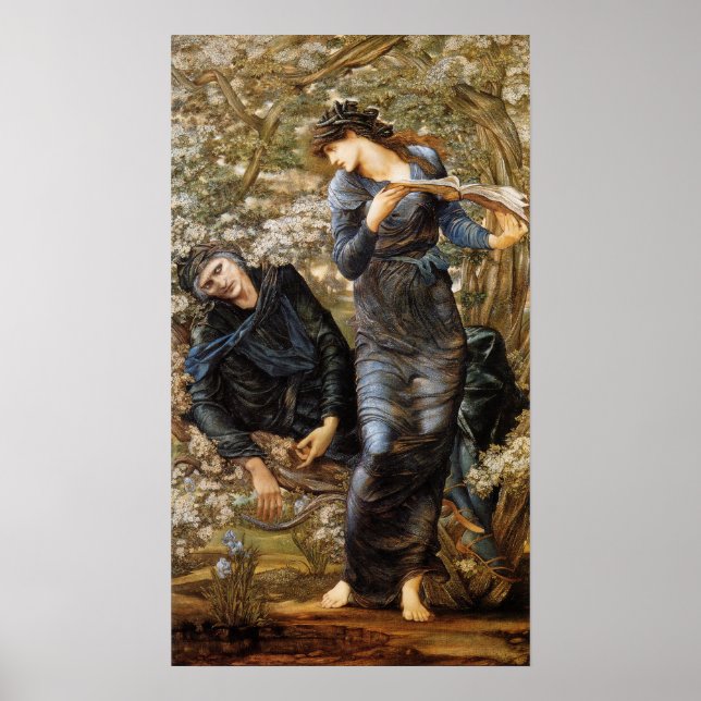 Póster Burne-Jones - Beguiling Of Merlin (Merlin, Vivian) (Frente)