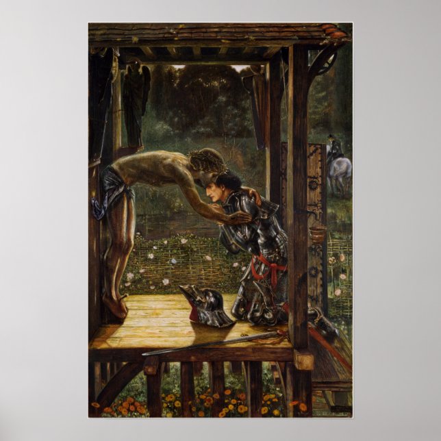 Póster Burne-Jones - Caballero Misericordioso (Frente)