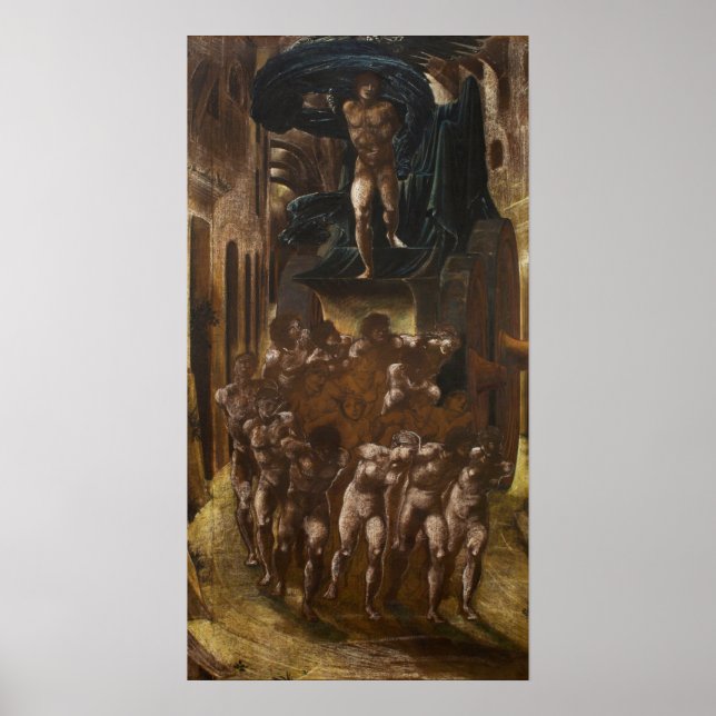 Póster Burne-Jones - Car Of Love Or Love's Wayfaring (Frente)