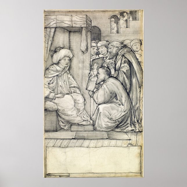 Póster Burne-Jones - El hombre de leyes de Chaucer (Frente)