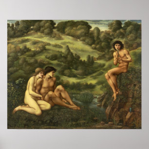 Póster Burne-Jones - Jardín de Pan