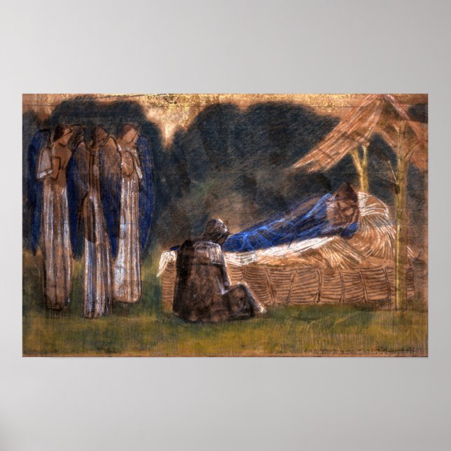 Póster Burne-Jones - La Natividad 1887 (Frente)
