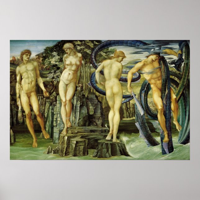 Póster Burne-Jones - Perseo y Andrómeda (Frente)
