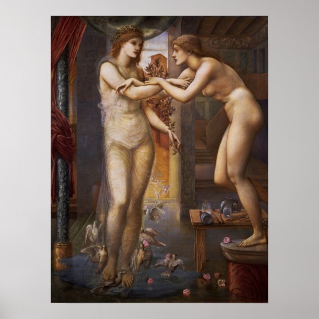 Póster Burne-Jones - Pigmalión y Divinidad (Frente)