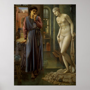 Póster Burne-Jones - Pygmalion, mano se abstiene