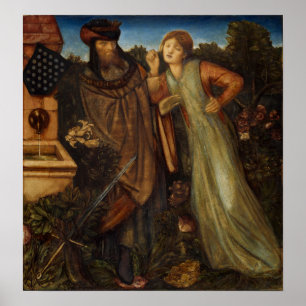 Póster Burne-Jones - Rey Mark y La Bella Iseult