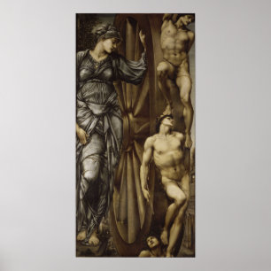 Póster Burne-Jones - Rueda De La Fortuna