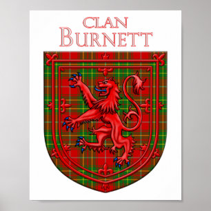 Póster Burnett Tartan Scottish Plaid Lion Rampant