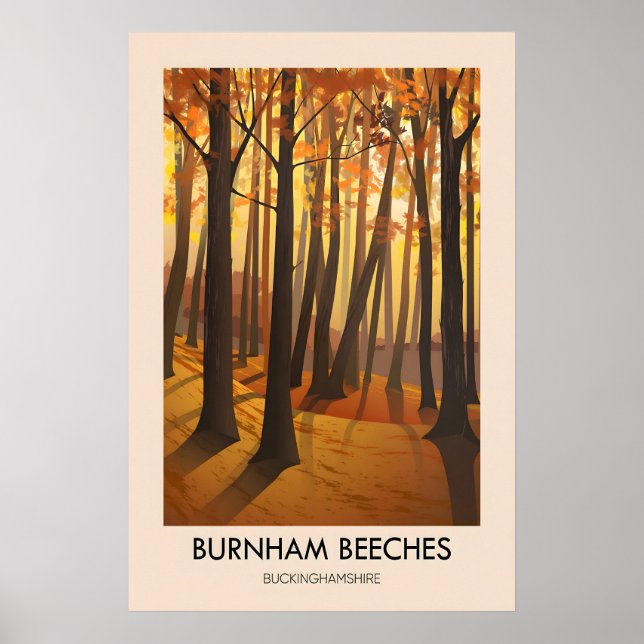Póster Burnham Beeches Travel Poster (Frente)