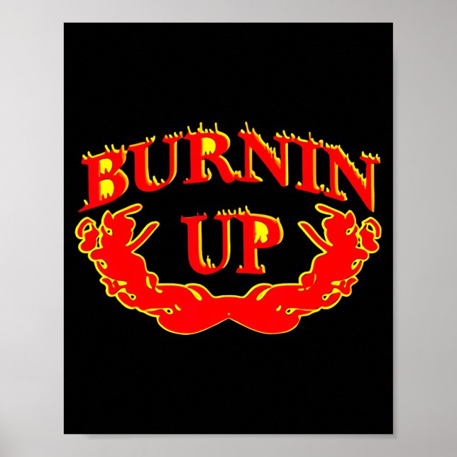 Póster Burnin Up Flames Vintage  (Frente)