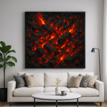 Burning Embers - Volcanic Abstract Texture Art