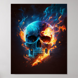 Póster Burning Skull