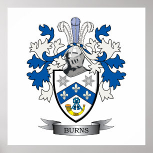 Póster Burns Family Crest Coat of Arms