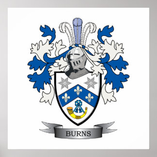 Póster Burns Family Crest Coat of Arms
