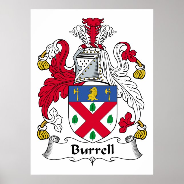 Póster Burrell Family Crest (Frente)