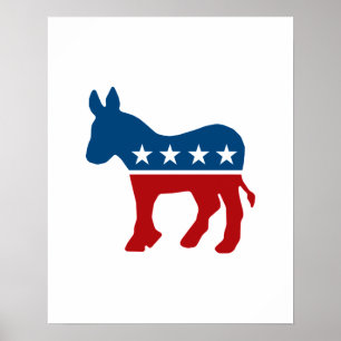 Póster Burro de Demócrata