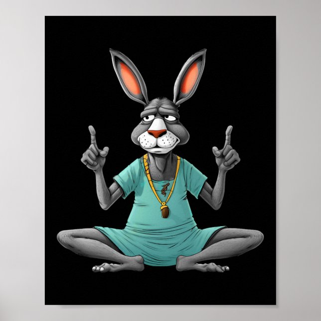 Póster Burro de yoga (Frente)