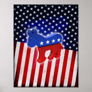 Póster Burro Democrático