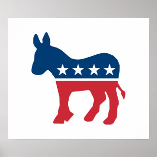 Póster Burro Democrático