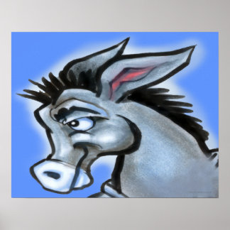 Póster Burro Democrático