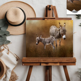 Póster Burro en miniatura con colt