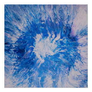 Póster Burst azul