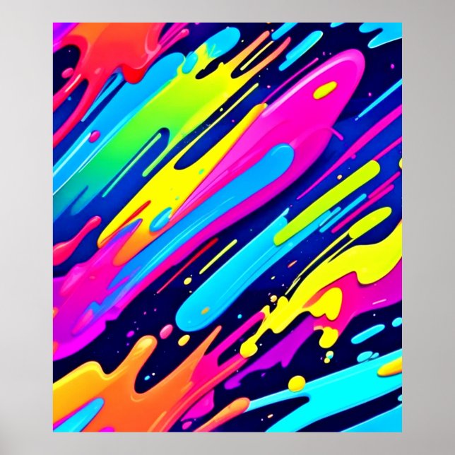 Póster Burst de color: flujo abstracto (Frente)