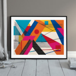 Póster Burst de geometría primática