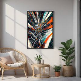 Póster Burst de resumen dinámico - Arte de explosión geom