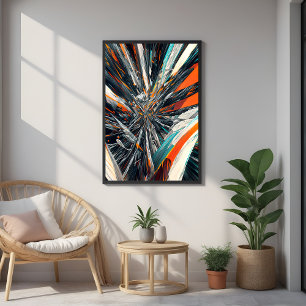 Póster Burst de resumen dinámico - Arte de explosión geom