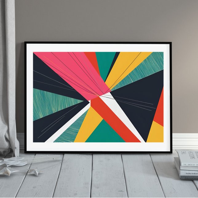 Póster Burst of Balance: Abstracción de color angular (Subido por el creador)