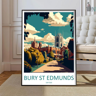 Póster Bury S Edmunds Travel Print Wall Art Bury S Edmund