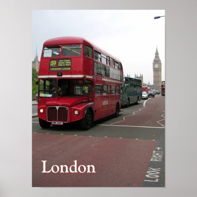 Póster Bus de dos pisos Londres (Frente)
