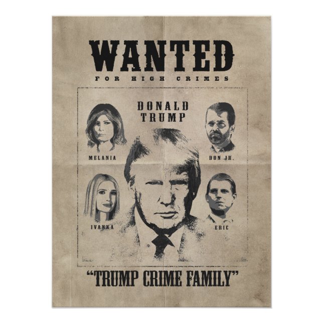 Poster buscado: Familia Crítica Trump (Anverso)