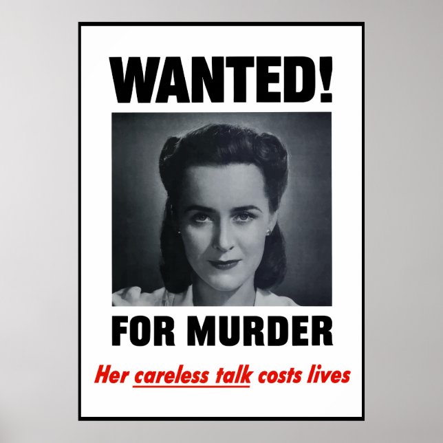 Póster Buscado Por El Asesinato — Frontera (Frente)