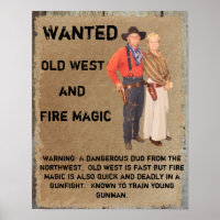 Buscado Poster Gunslinger de Occidente