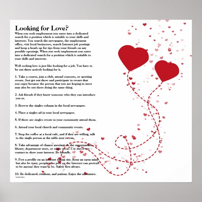 Póster Buscando amor (Frente)