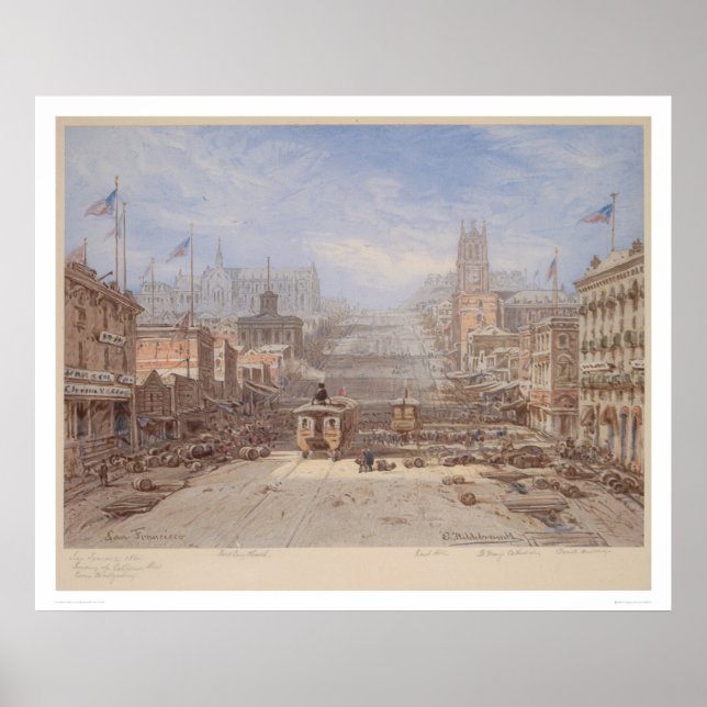 Póster Buscando California Street desde Montgomery (1325) (Frente)