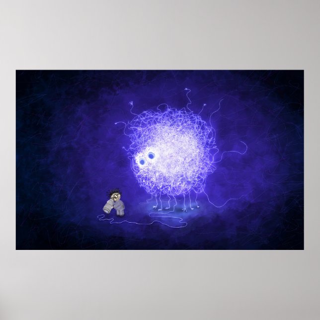 Póster Buscando Higgs Boson (versión fluorescente) (Frente)