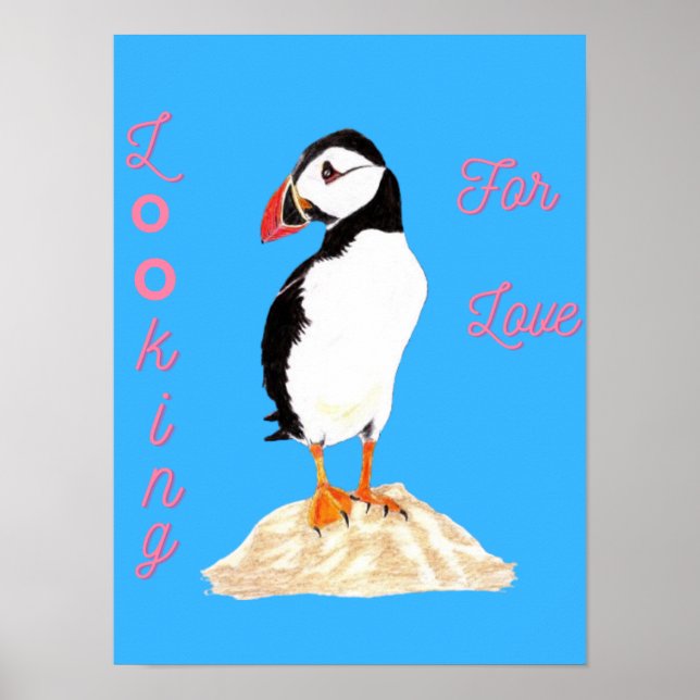 Póster Buscando un poco de amor Puffin (Frente)