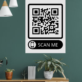 Póster Buscar código QR de marketing